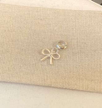 Sterling Silver Bow Charm, 2 of 6