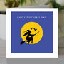Happy Mother's Day 'Witch And Moon' Card, thumbnail 1 of 2