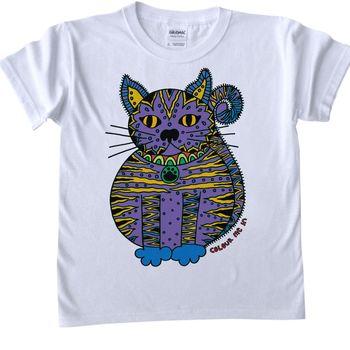 Colour In Childrens Cat T Shirt, 3 of 11