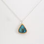 Turquoise Reef Teardrop Sterling Silver Pendant, thumbnail 1 of 3