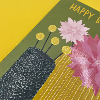 Colourful Dahlias Card 'Happy Birthday', 2 of 2