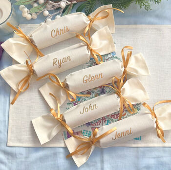 Personalised Reusable Fabric Christmas Crackers, 12 of 12