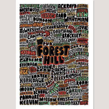 Forest Hill Typographic Print, 2 of 3