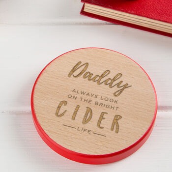 Personalised 'Bright Cider Life' Funny Alcohol Coaster, 3 of 6
