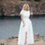 Beach Linen Wedding Dress, thumbnail 5 of 11