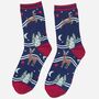 Women's Bamboo Glitter Christmas Reindeer Socks, thumbnail 2 of 3