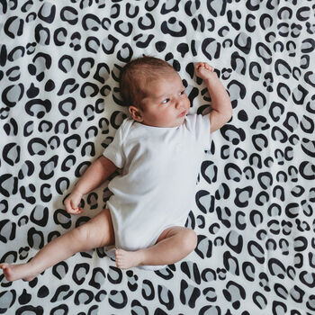 Leopard Print Baby Gift Xl Muslin, 2 of 4