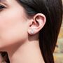 Mesh Heart Sterling Silver Stud Earrings, thumbnail 3 of 5