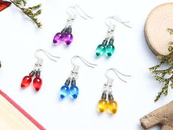 Christmas Fairy Light Drop Earrings – Mix And Match, 5 of 10