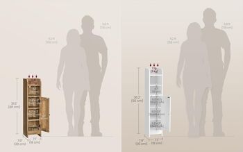 Slim Bathroom Floor Storage Cabinet Adjustable Shelves, 2 of 7