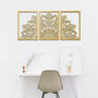 Wooden Mandala Wall Art Triptych For Modern Living Room Decor, thumbnail 6 of 9