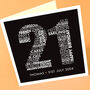 Personalised Name And Date 21st Birthday Card, thumbnail 2 of 6