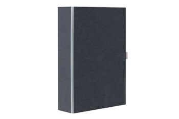 Fabric Box File In Grey, 8 of 8