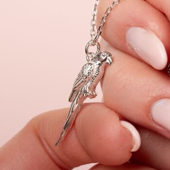 Personalised Parrot Sterling Silver Necklace, 2 of 10