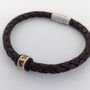 Leather Bracelet, 8th Anniversary Bronze Gift, thumbnail 2 of 4
