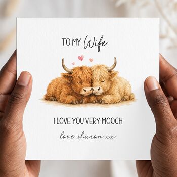 Highland Cow Husband Birthday Card, Funny Card For Husband Or Any Relation, 2 of 4