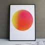 Limited Edition Neon Pink And Orange Gradient Dot Print, thumbnail 3 of 5