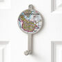Personalised UK Postcode Map Wall Coat Hook, thumbnail 5 of 6