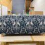 Large Ottoman In Emma J Shipley Kruger Navy, thumbnail 1 of 4