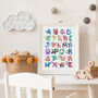 Patterned Alphabet Animal Poster, thumbnail 1 of 6