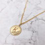 18ct Gold Plated Initial Sun Pendant Necklace, thumbnail 1 of 6