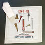 80th Birthday Golf Handkerchief Pair– Personalised “Eight Tee And Still On Par” Gift, thumbnail 2 of 3