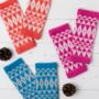 Bright Mirror Knitted Wrist Warmers, thumbnail 1 of 10