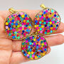 Statement Disco Earrings With Colourful Glitter, thumbnail 2 of 11