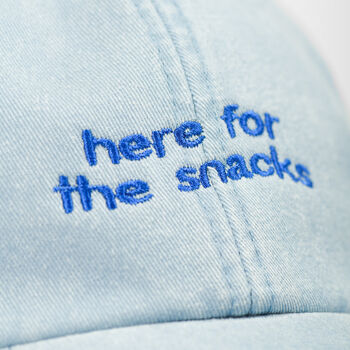 Custom Embroidered Wavy Text Cotton Vintage Cap, 7 of 10