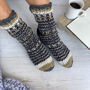Hand Knitted Men's Wool Sofa Socks, thumbnail 2 of 3