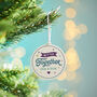 Personalised Pop Out Couples Bauble Christmas Card, thumbnail 4 of 4