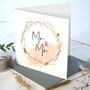 Gold Leaf Mr And Mr Wedding Card, thumbnail 2 of 4