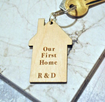 Personalised First Home House Keyring, 2 of 3