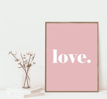 Love Bold Typographic Word Art Print, 4 of 8