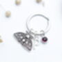 Lunar Moth Keyring Witchy, Moon Phase, thumbnail 2 of 8