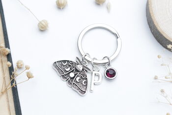 Lunar Moth Keyring Witchy, Moon Phase, 2 of 8