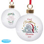 Personalised First Christmas Tiny Tatty Teddy Bauble, thumbnail 4 of 4