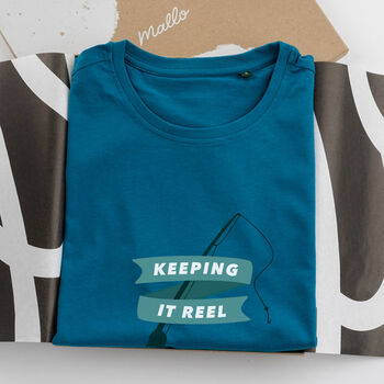 'Keeping It Reel' T Shirt For Fishing Lovers, 2 of 6