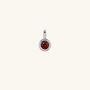 Personalised Round Bezel Birthstone Pendant Silver, thumbnail 6 of 8