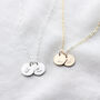 Personalised Handwriting Initial Disc Necklace, thumbnail 3 of 4