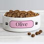 Personalised Name Plaque Dog Bowl, thumbnail 2 of 3