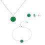 Barcelona May Birthstone Chrysoprase And Silver Set, thumbnail 5 of 6