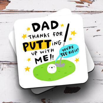 Personalised Mug 'Dad Thanks For Putting Up With Me', 3 of 3