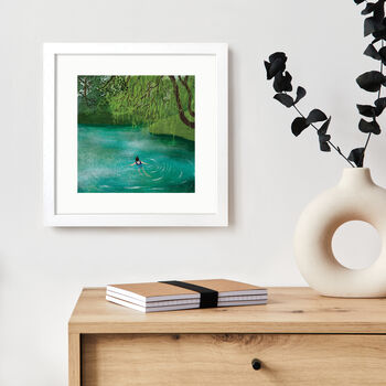 Swimming Pond Art Print By Rachel Victoria Hillis, 2 of 8