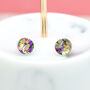 Gold Festival Confetti Acrylic Round Stud Earrings, thumbnail 1 of 5