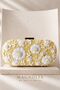 Golden Sunset | Yellow And White Floral Embroidery Clutch, thumbnail 1 of 9