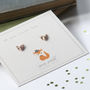 Clever Fox Sterling Silver Stud Earrings, thumbnail 3 of 11