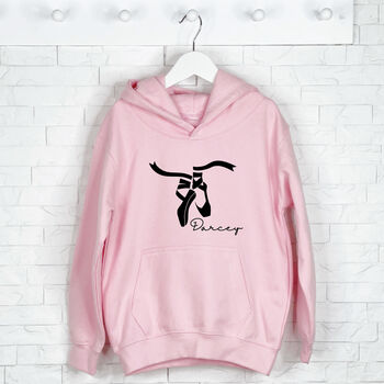 Ballet Shoes Personalised Dance Hoodie For Kids, 3 of 7