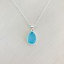 Sterling Silver Semi Precious Blue Gemstone Necklace, thumbnail 1 of 5