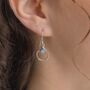 Molten Sterling Silver Blue Fire Opal Drop Earrings, thumbnail 2 of 7
